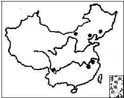 下列我国四种主要矿产资源的分布图中,表示铁矿分布的是