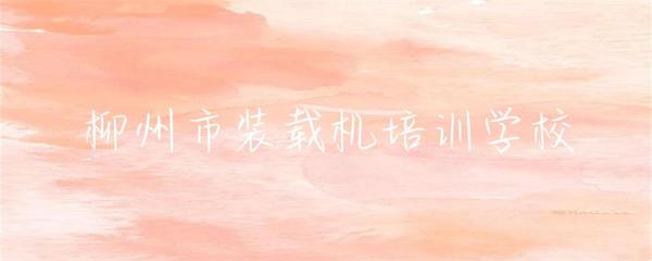 柳州市装载机培训学校